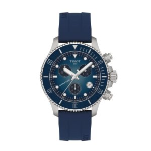 Montre mixte Tissot Seastar 1000 réf. T1202171704100, chronographe quartz, boîtier 38 mm, étanche 300 m – vue principale, Horlova Maroc