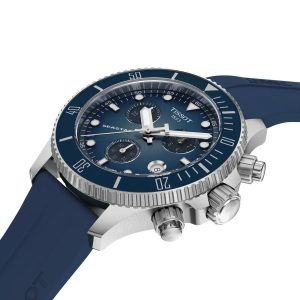 Montre mixte Tissot Seastar 1000 réf. T1202171704100, chronographe quartz, boîtier 38 mm, acier inoxydable, silicone – deuxième vue