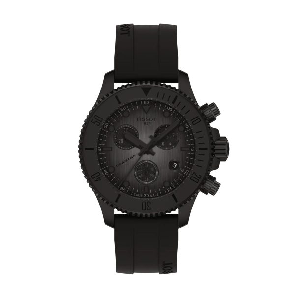 Montre mixte Tissot Seastar 1000 réf. T1202173706100, chronographe quartz, boîtier 38 mm, verre saphir – vue principale, Horlova Maroc