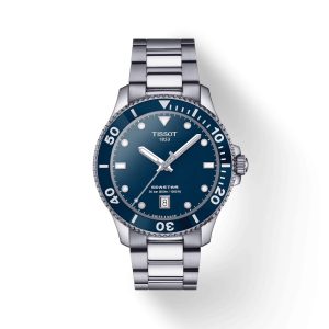 Montre mixte Tissot Seastar 1000 réf. T1204101104100, mouvement quartz, boîtier 40 mm, acier inoxydable – vue principale, Horlova Maroc