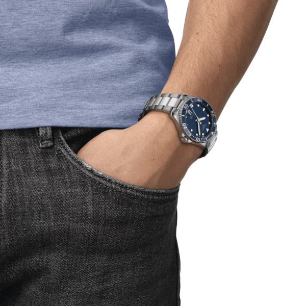 Montre mixte Tissot Seastar 1000 réf. T1204101104100, mouvement quartz, boîtier 40 mm, acier inoxydable, verre saphir – troisième vue