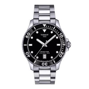 Montre mixte Tissot Seastar 1000 réf. T1204101105100, mouvement quartz, boîtier 40 mm, acier inoxydable – vue principale, Horlova Maroc