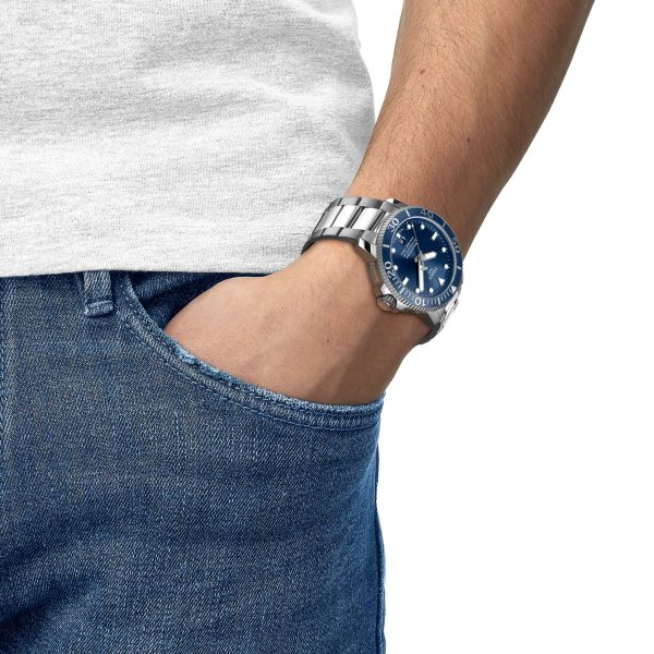 Montre mixte Tissot Seastar 1000 réf. T1204071104103, mouvement automatique, boîtier 43 mm, acier inoxydable, verre saphir – deuxième vue