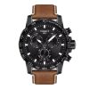 Montre mixte Tissot Supersport Chrono réf. T1256173605101, chronographe quartz, boîtier 45,5 mm – vue principale, Horlova Maroc