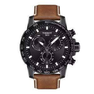 Montre mixte Tissot Supersport Chrono réf. T1256173605101, chronographe quartz, boîtier 45,5 mm – vue principale, Horlova Maroc