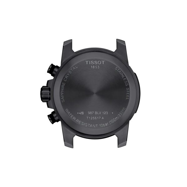 Montre mixte Tissot Supersport Chrono réf. T1256173605101, chronographe quartz, boîtier 45,5 mm, acier inoxydable, cuir – troisième vue