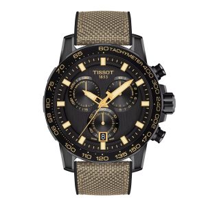 Montre mixte Tissot Supersport Chrono réf. T1256173705101, chronographe quartz, boîtier 45,5 mm – vue principale, Horlova Maroc