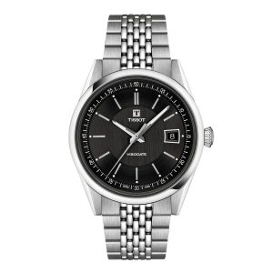 Montre mixte Tissot Visodate réf. T1574071105100, mouvement automatique, boîtier 39 mm, acier inoxydable – vue principale, Horlova Maroc