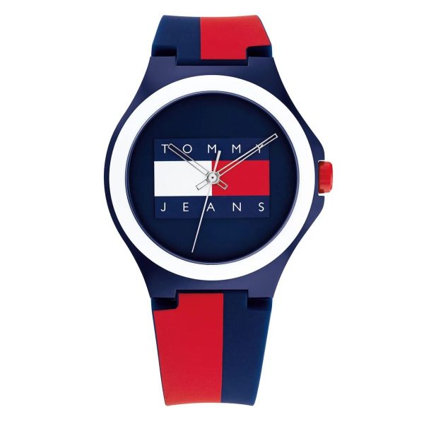 Montre mixte Tommy Hilfiger Unisexe Berlin 40 mm réf. 1720025, cadran bleu, mouvement quartz – vue de face | Horlova Maroc