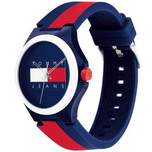Montre mixte Tommy Hilfiger Unisexe Berlin 40 mm réf. 1720025, cadran bleu – vue de trois-quarts
